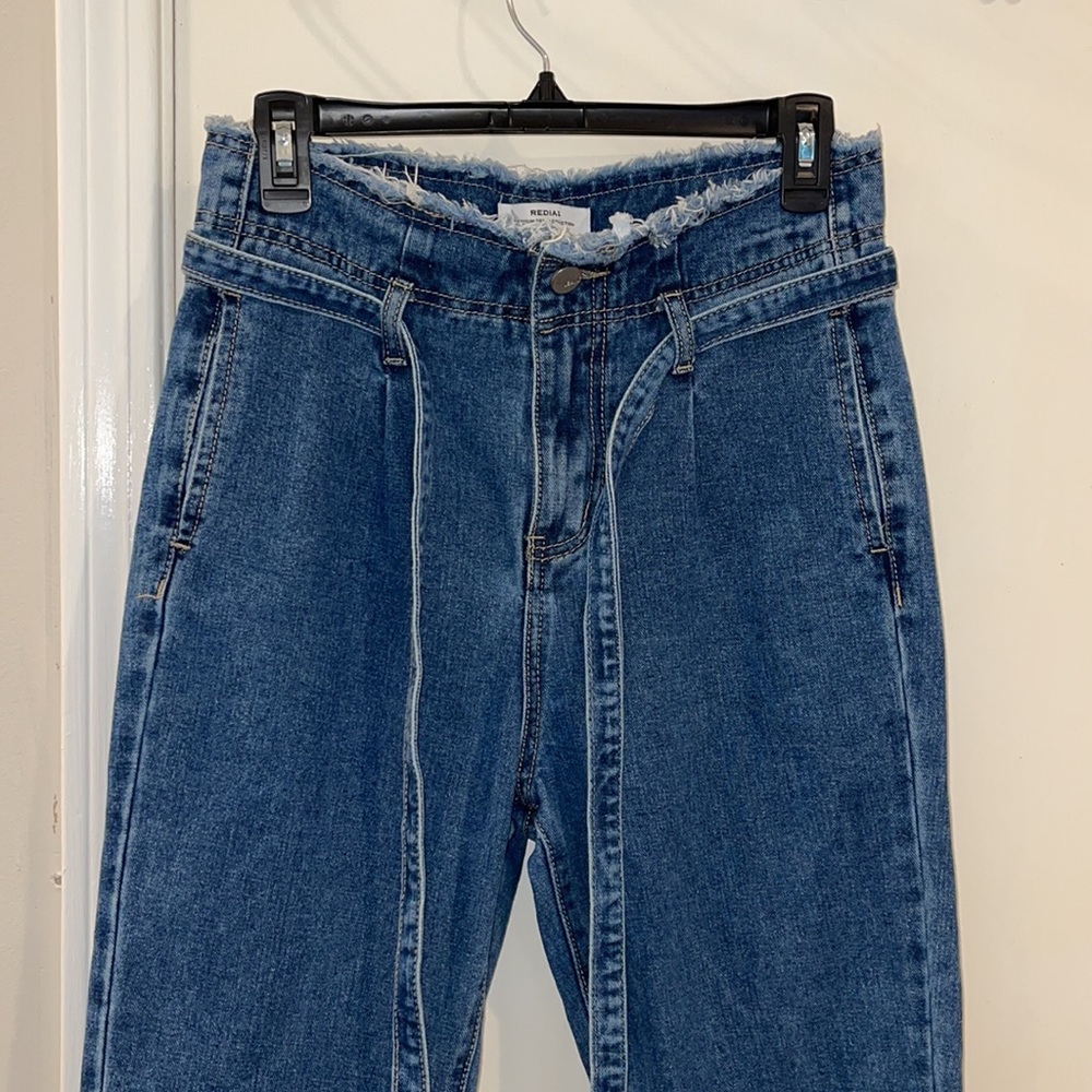 Redial Paperbag Waist Distressed Jeans - Picture 2 of 6